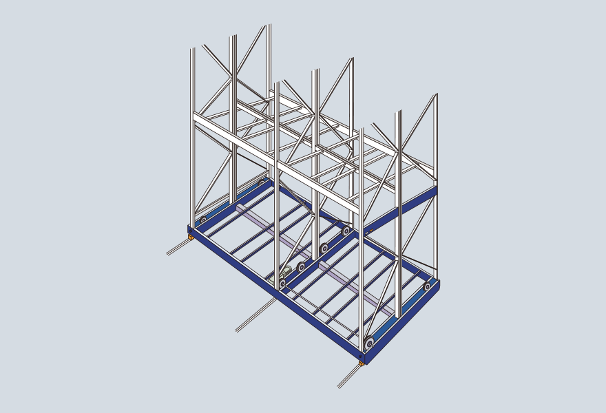 Electric pallet rack