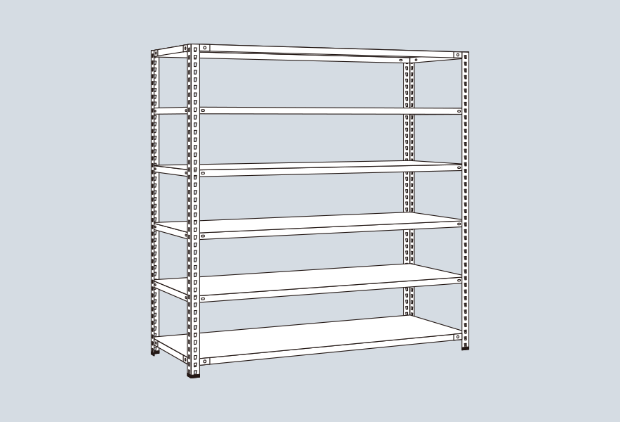 Light duty rack (Semi-non-bolted type)＜Micro rack＞